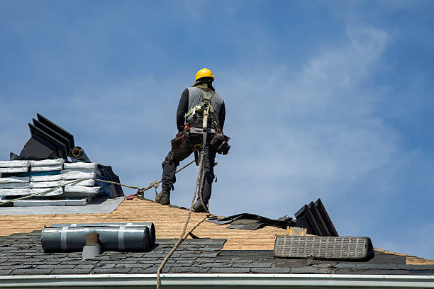 Professional Roofing technician working in Valley City, ND
